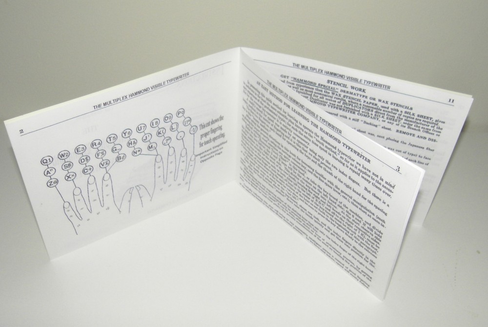 Hammond Multiplex Typewriter Ideal & Universal Instruction Manual Reproduction