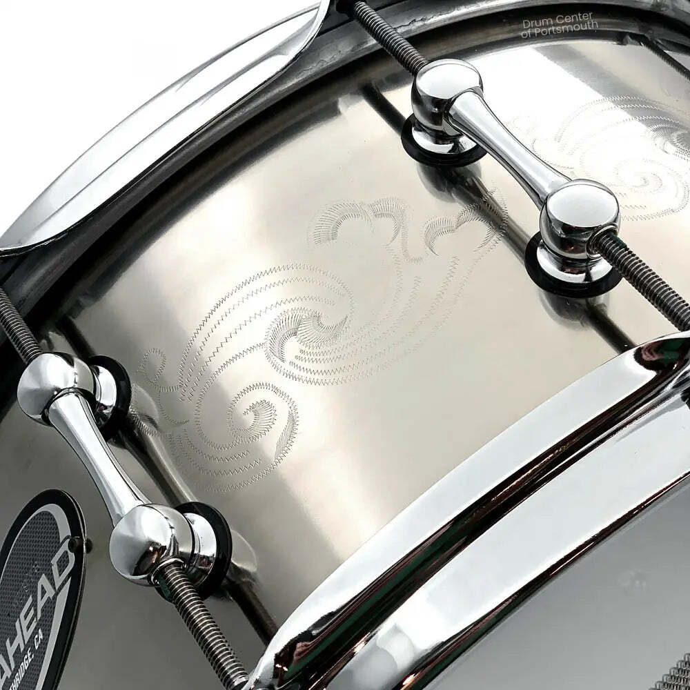 Ahead Engraved Titanium Snare Drum 14x6