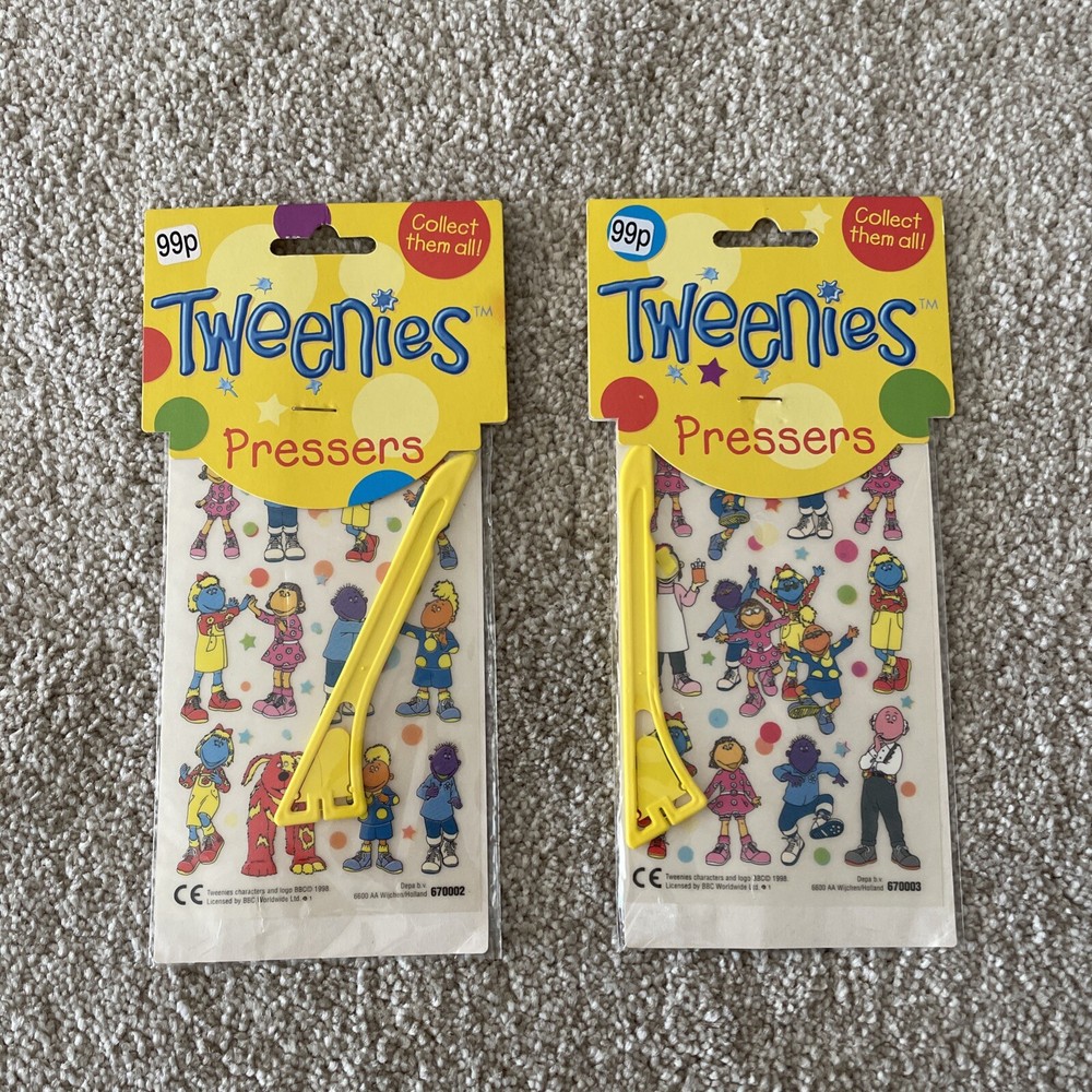 1998 TWEENIES PRESSERS STICKERS RUB DOWN TRANSFERS X2
