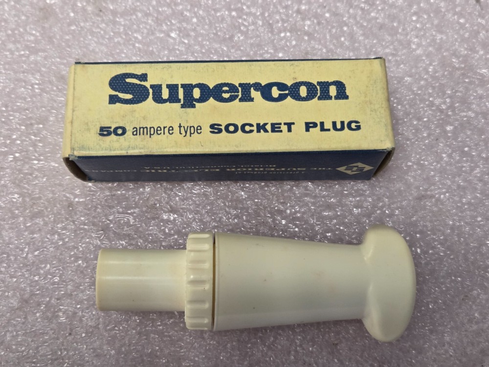 '1 PIECE' - PN# PS50GWT - SUPERCON - SOCKET PLUG - WHITE