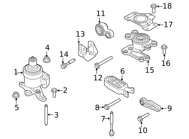 Genuine Ford Engine Torque Strut DP5Z6068H