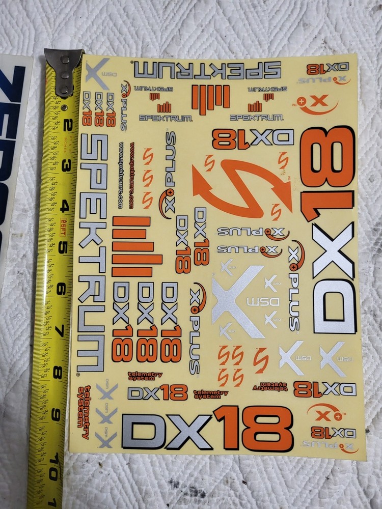Spektrum DX18 Decal Sheet