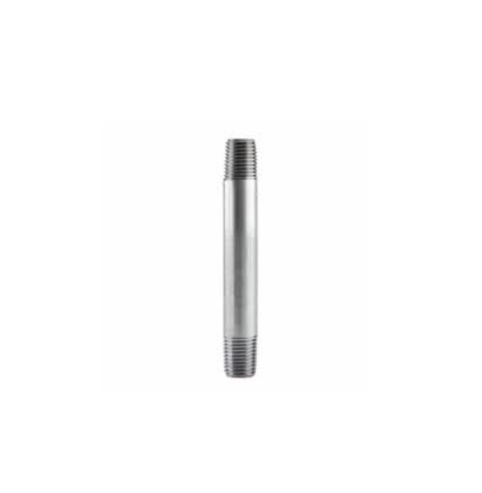 1/4" MNPT X 2" Long Threaded Galvanized Pipe Nipple