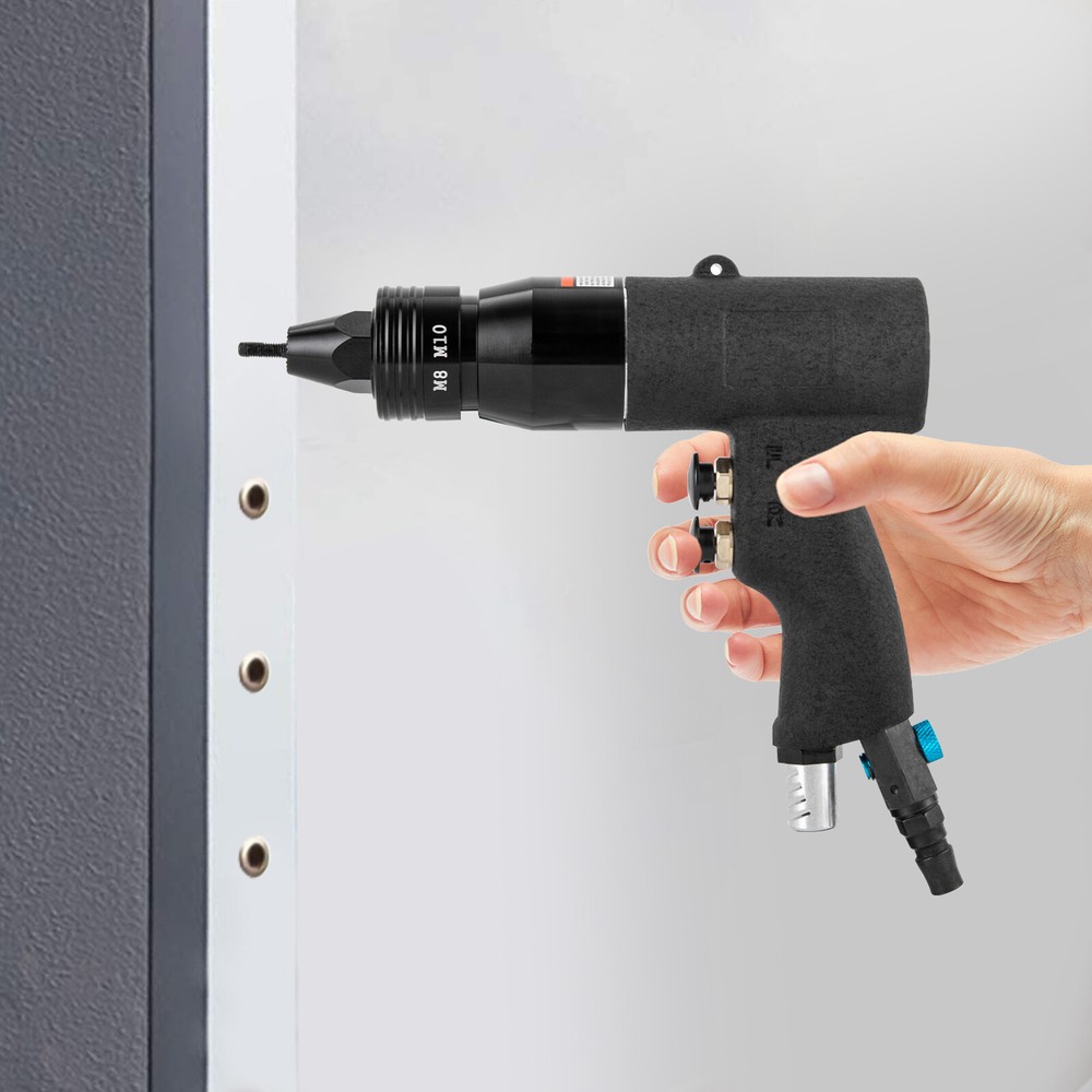 1/4" Pneumatic Rivet Nut Gun Professional Rivet Nut Pull Setter Riveting Machine