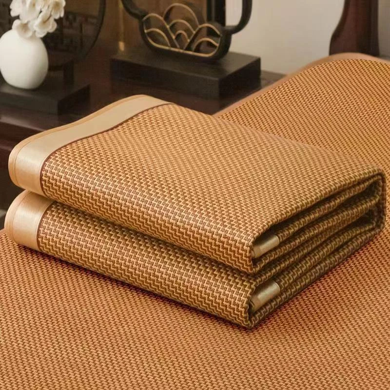 Summer Sleeping Mat For Bed Rattan Foldable Nature Bamboo Cool Bed Mat Pad