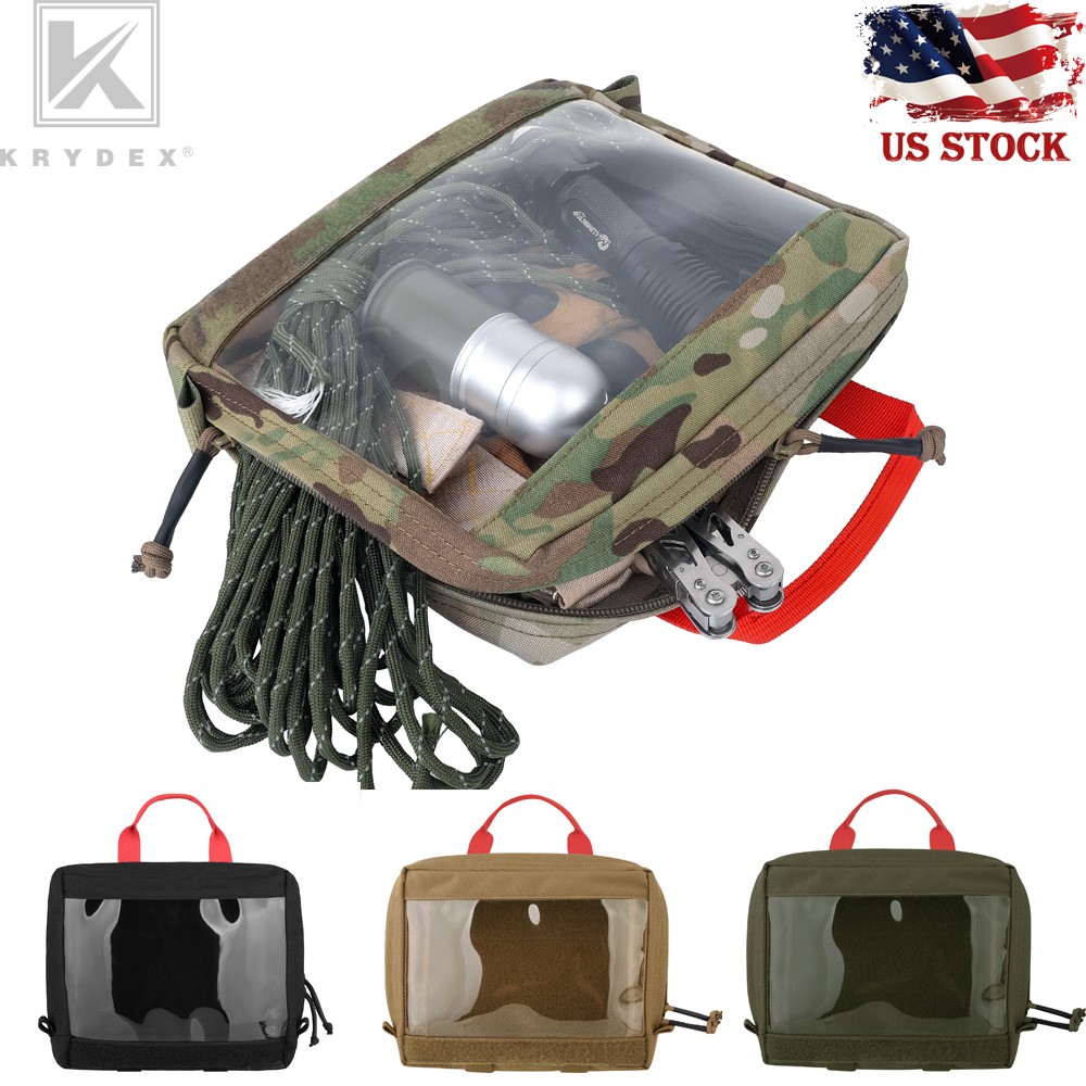 Krydex Clear Top Insert Large for D3 Tactical Backpack Hook & Loop Medic Pouch