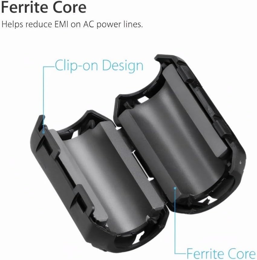 Ferrite Beads 22-Piece Set - Effective EMI Filter for Home Electronics