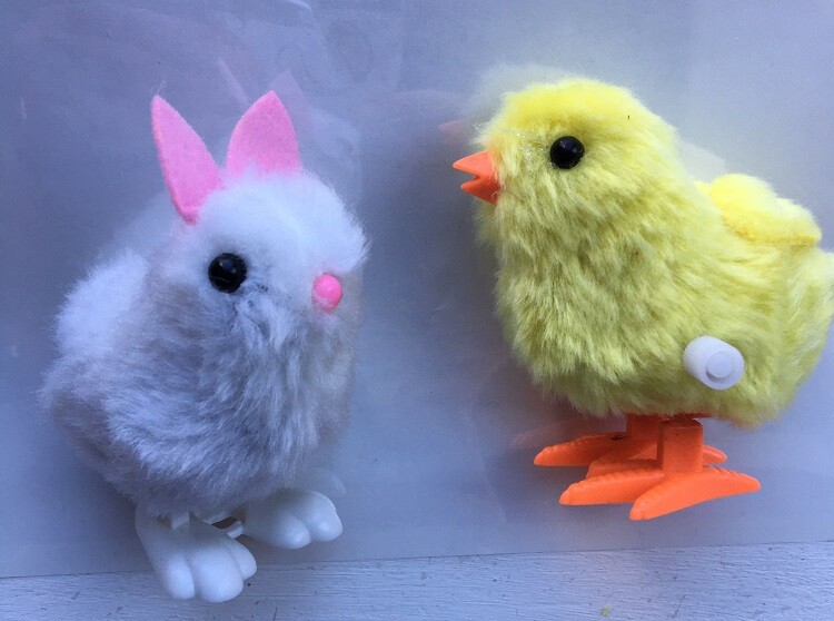 A 3 pack of Wind-Up Easter Chicks (Rabbits Sold Out)