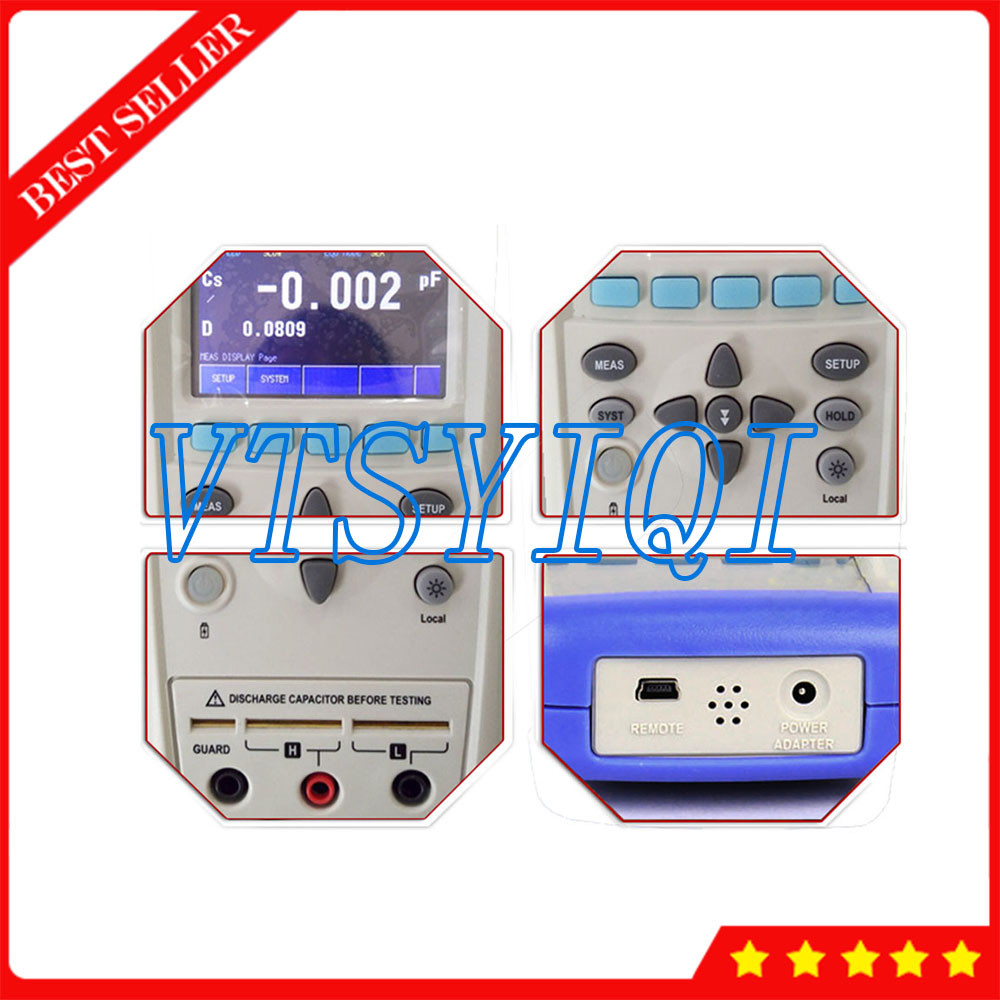 LCR Meter Digital Electric Bridge Tester Meter L C R Z Parameters Touch screen