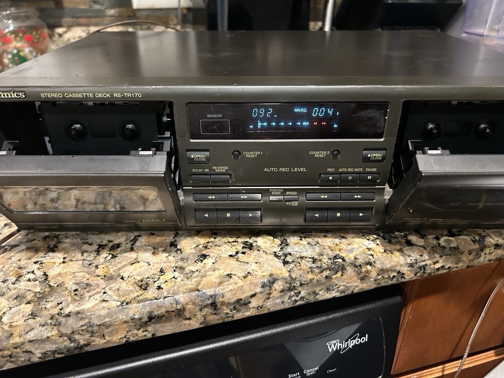 Vintage Technics Dual Double Cassette Deck Tape Player READ VIDEO