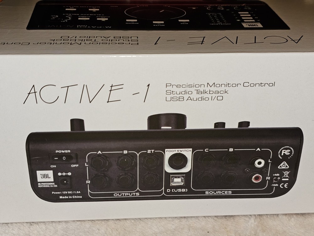 JBL M-Patch Active-1 Precision Studio Monitor Control