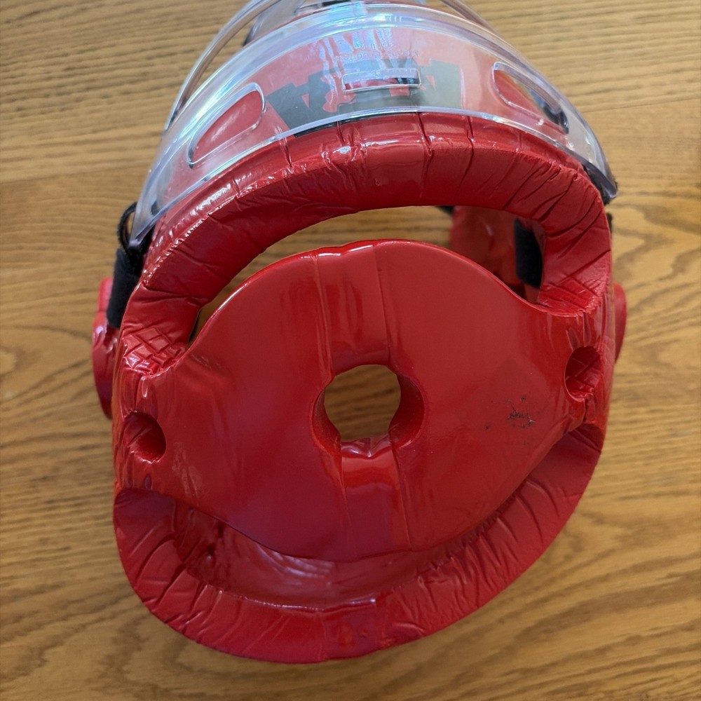 ATA Macho Sparring Helmet with Face Shield – Kids Training Headgear – Size Large