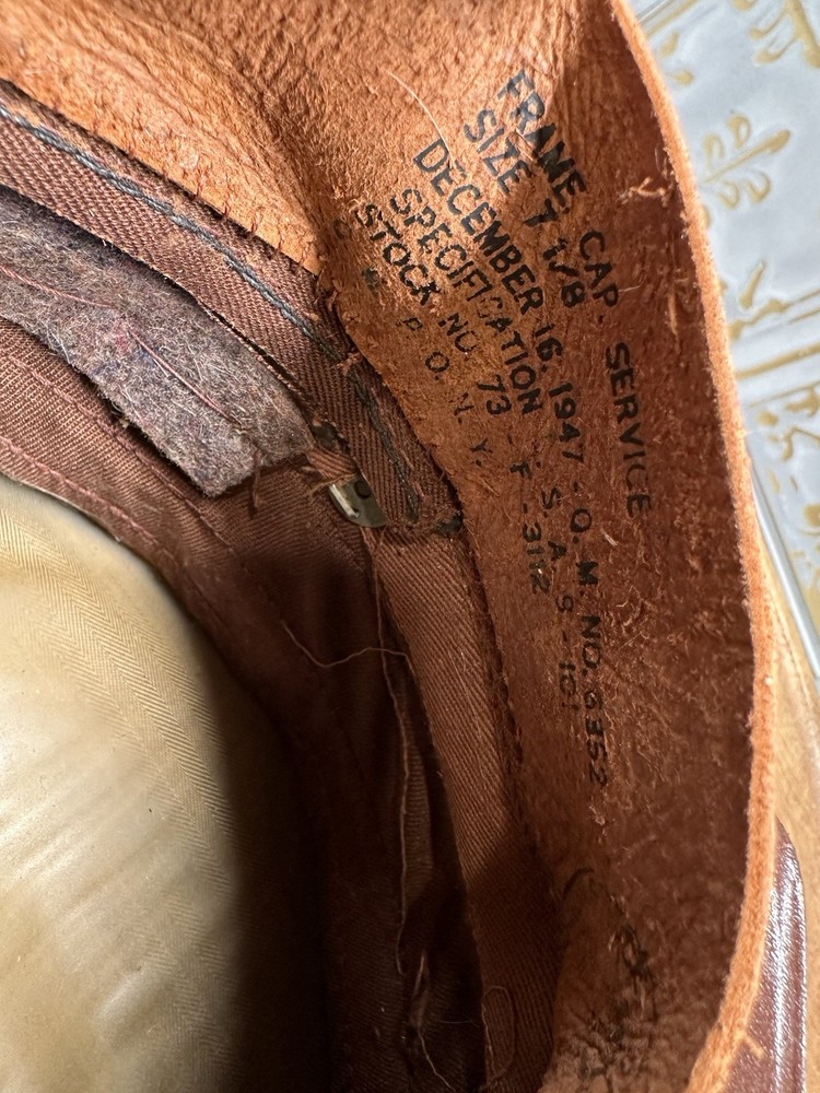 vintage army visor cap