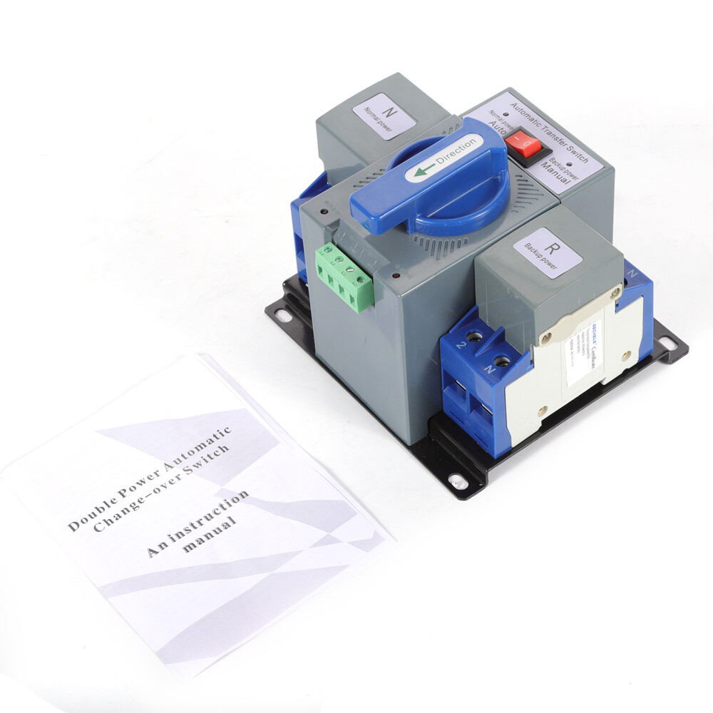 2P/63A Dual Power Transfer Switch Generator Automatic Changeover Switch AC110V