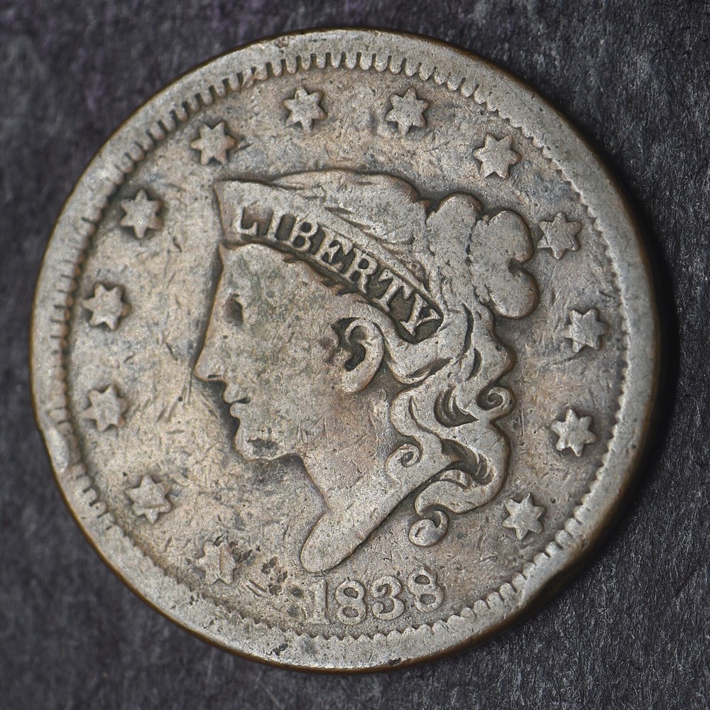 1838 Coronet Head Large Cent 1C - COINGIANTS -