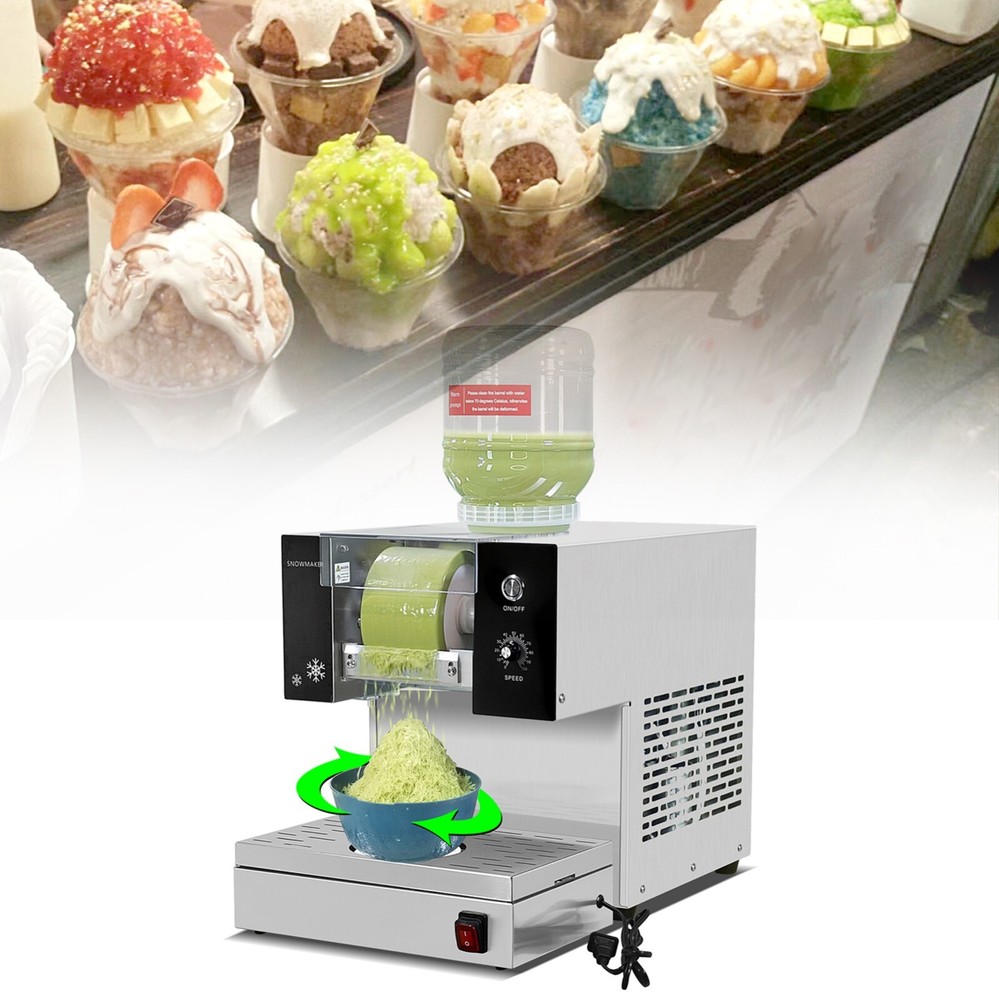 Kolice 275lbs/ day Shaved Ice Machine, Snowflake Ice Maker with Rotatable Base