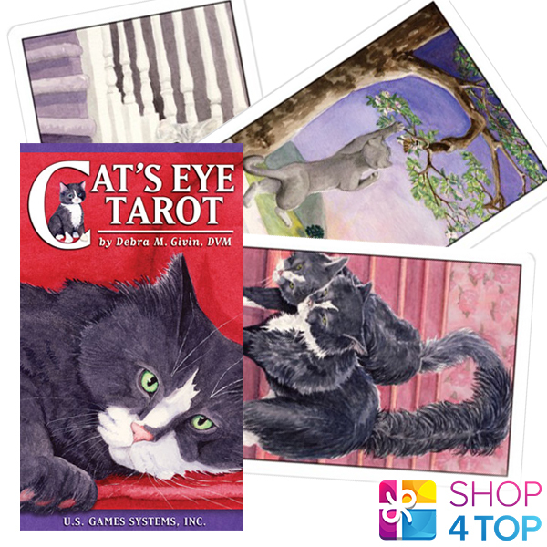 CATS EYE TAROT DECK CARDS ESOTERIC TELLING CUTE US GAMES SYSTEMS NEW