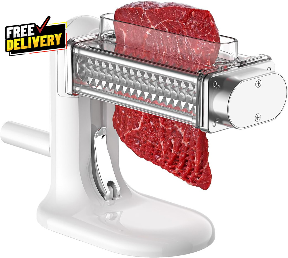 Manual Meat Tenderizer Tool Rolling Cuber with Stainless Steel Gear Kitchen