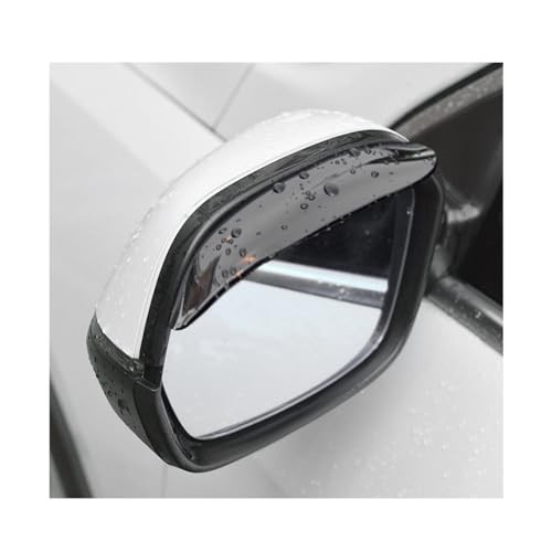 2 PCS Side Mirror Rain Guards, Mirror Rain Visor Eyebrow, Waterproof Black