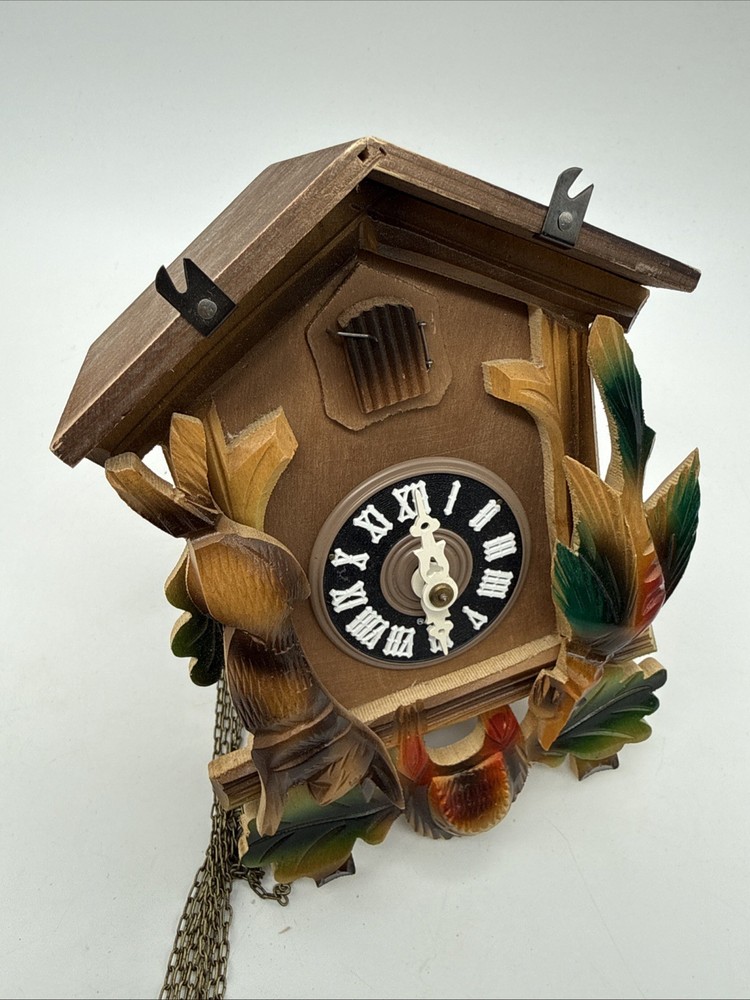 VTG German Cuckoo Clock Stag Deer Rabbit Hare Pheasant Bird - *Untested - AS IS*