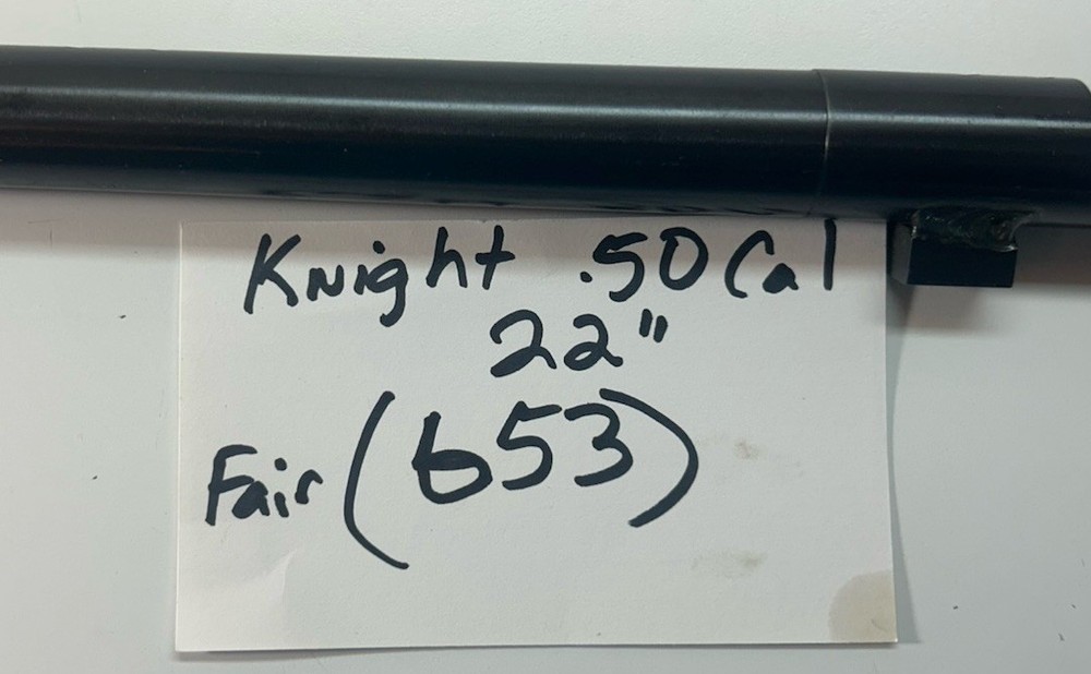 Knight LK93 LK-93 Inline Muzzleloader 22” Barrel With No Breech Plug