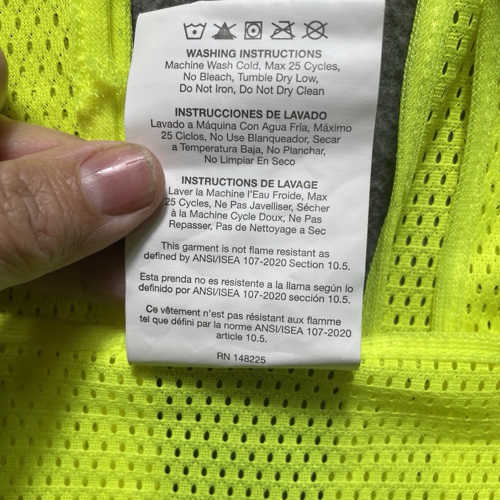 4 Condor 53YL17C High Visibility Vest Construction Yellow Type R Class 2 Medium
