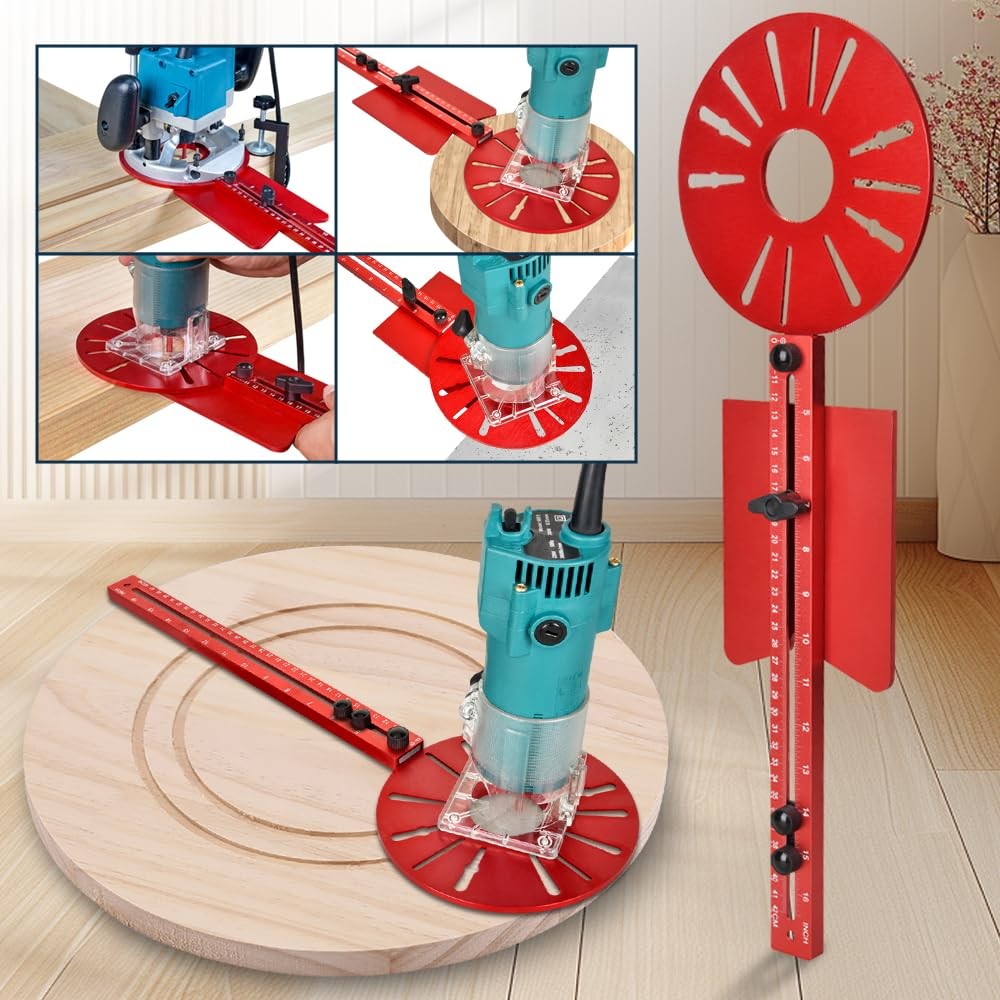 Router Circle Cutting Jig Edge Guide - Essential Power Tool Accessory for Pr...