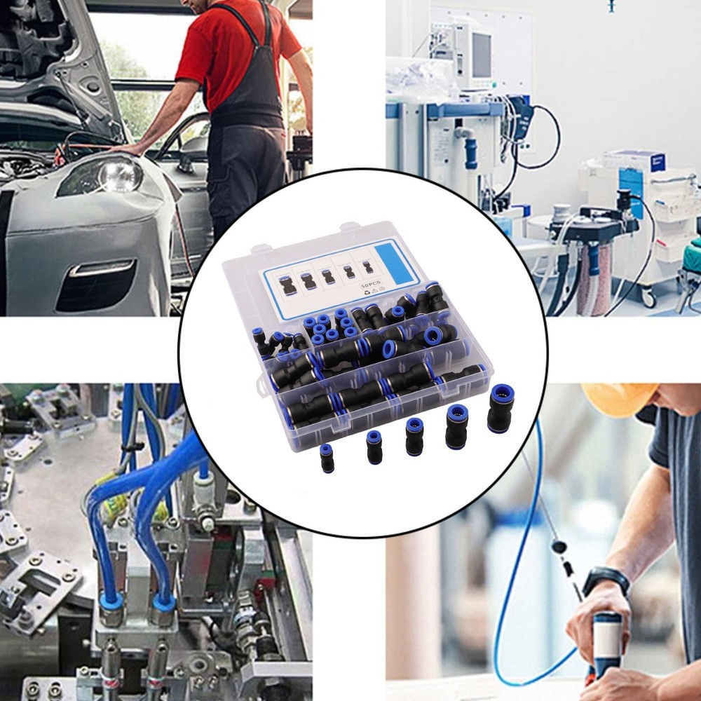 Quick Release Pneumatic Connectors 50pcs for Efficient Pipe Connections