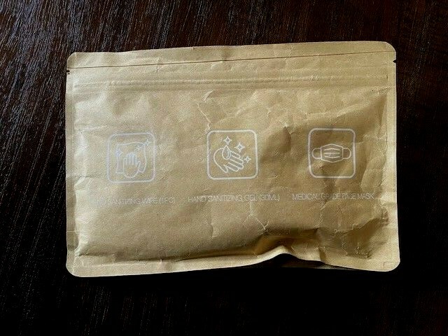 Eva Air Royal Laurel Class Fly Safe Sanitizing Supply package