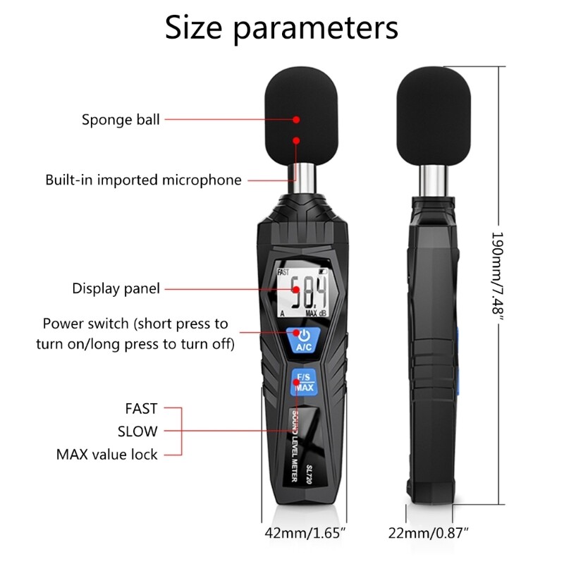 Bluetooth Model Noise Meter Decibel Detector Tester Digital Sound Level Meter