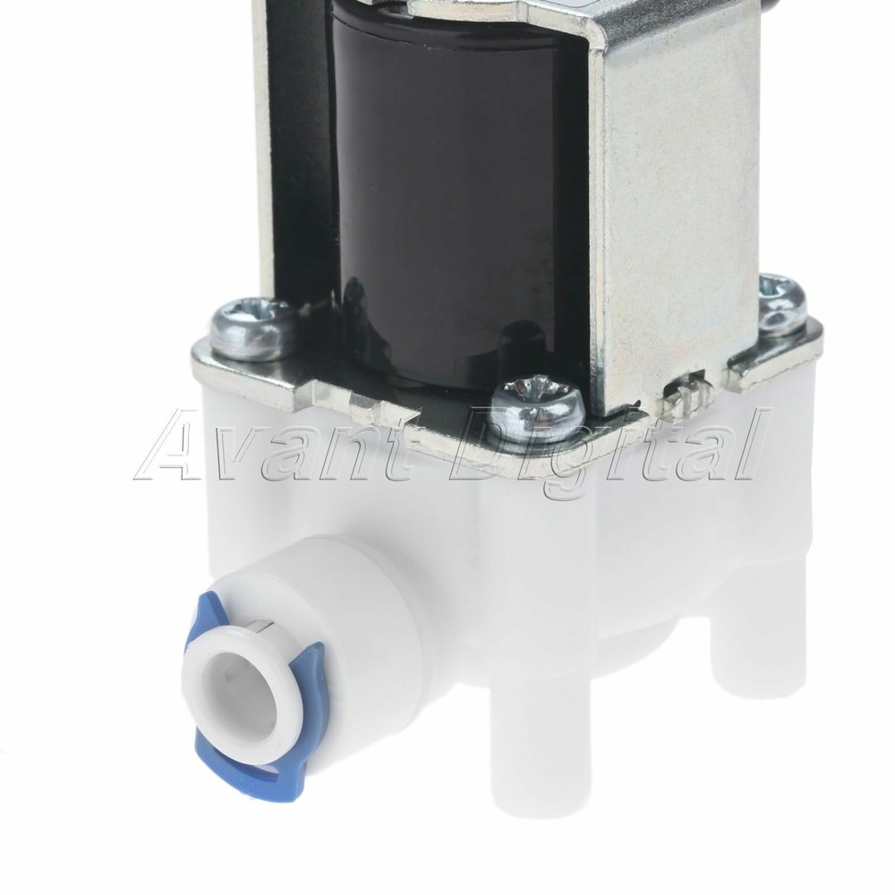 1/4" Hose 24V DC Electric RO Water System Flow Control Solenoid Valve Connection