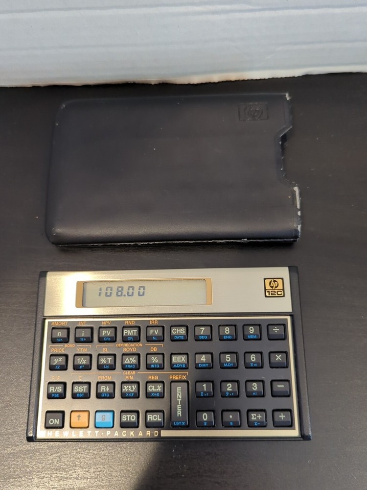 VTG HEWLETT PACKARD HP-12C CALCULATOR TESTED WORKING