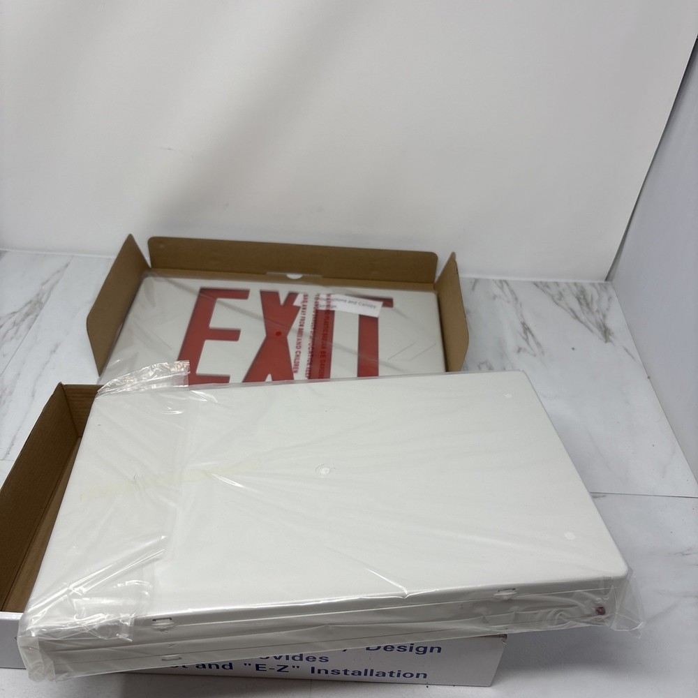 Emergensee Lighting SEEXU2RWEM Compact LED Exit Sign Universal LED