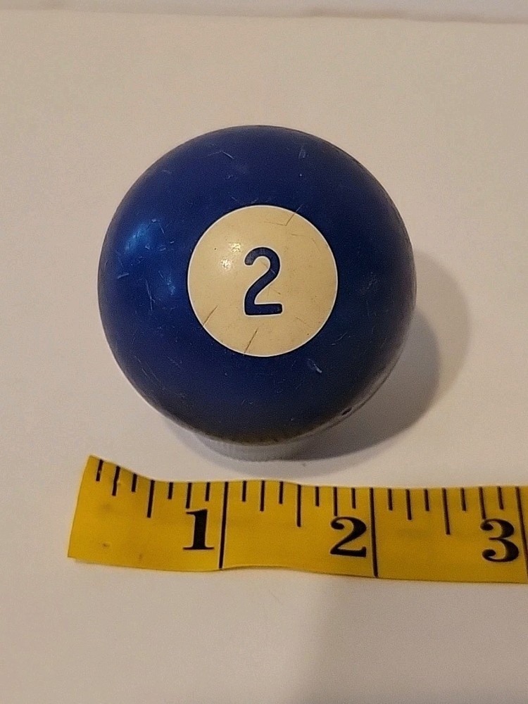 Vintage No. 2 Solid Blue Pool Ball Billiard 2" Replacement (A)
