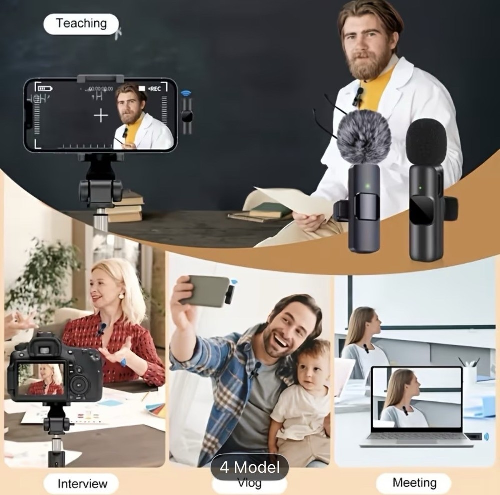 Mini Mic Pro (Latest Model) - Wireless Mini Microphone for iPhone, iPad, Android