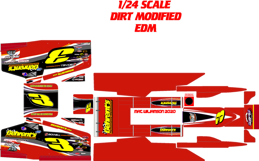 EDM MUDBOSS DIRT MODIFIED 1X24 SCALE MAT WILLIAMSON 2020 THEME WRAP