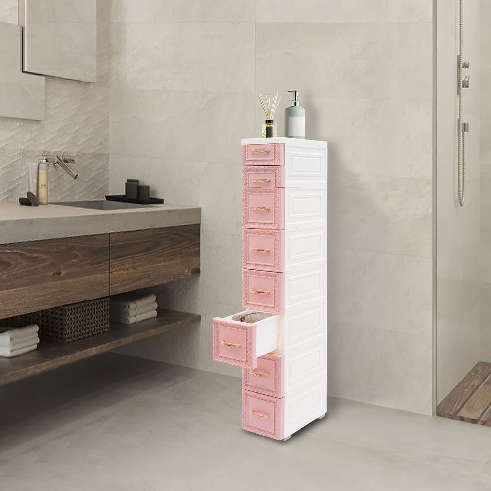 Storage Cabinet, Storage Organizer with Drawers, Storage Organizer with Wheels