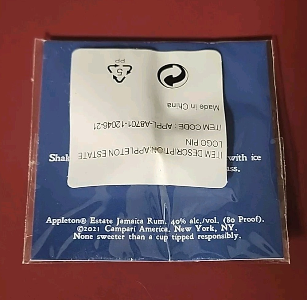 Appleton Estate Jamaica Rum enamel lapel pin