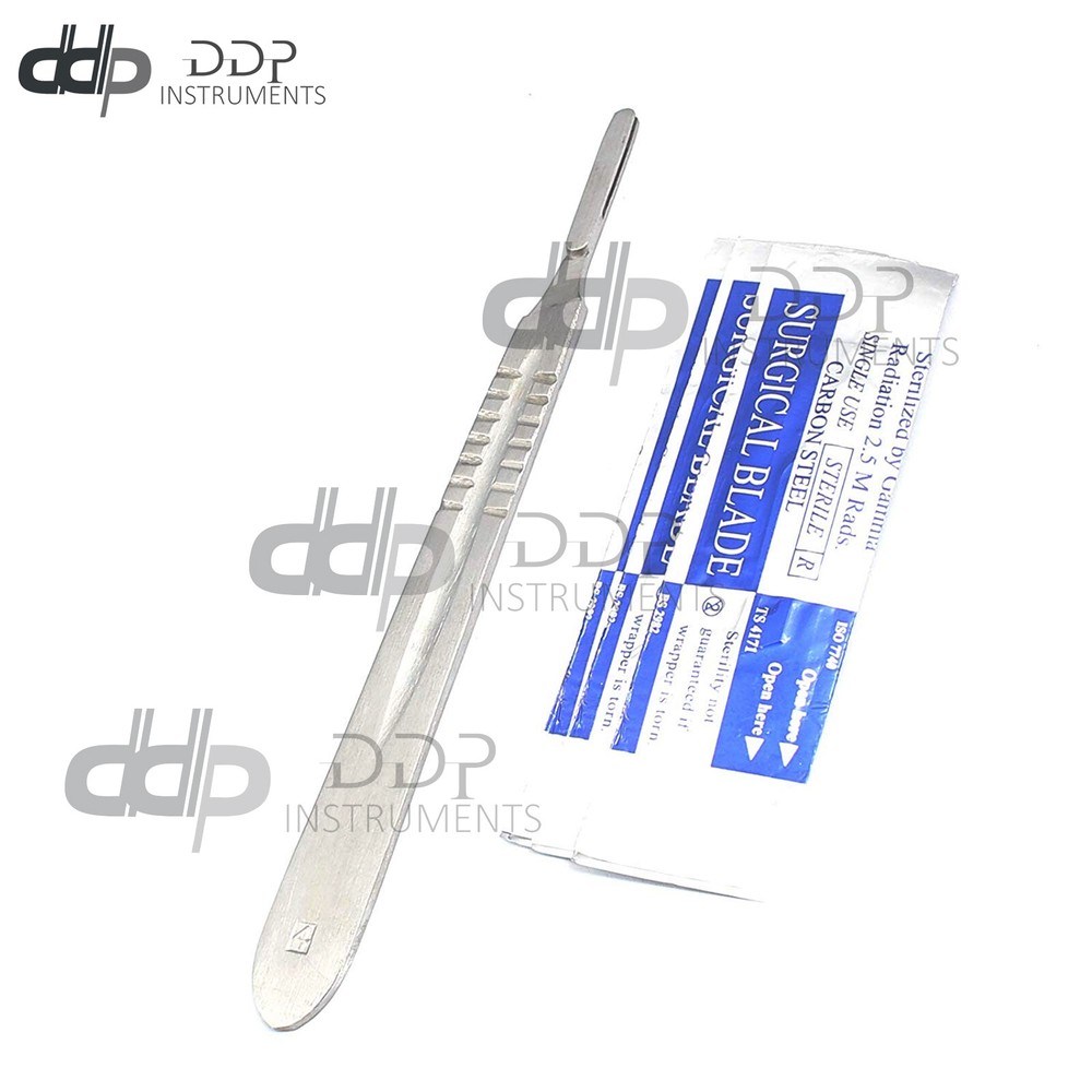 Scalple Handle # 4 + 5 Sterile Surgical Blade # 23 Surgical Instruments