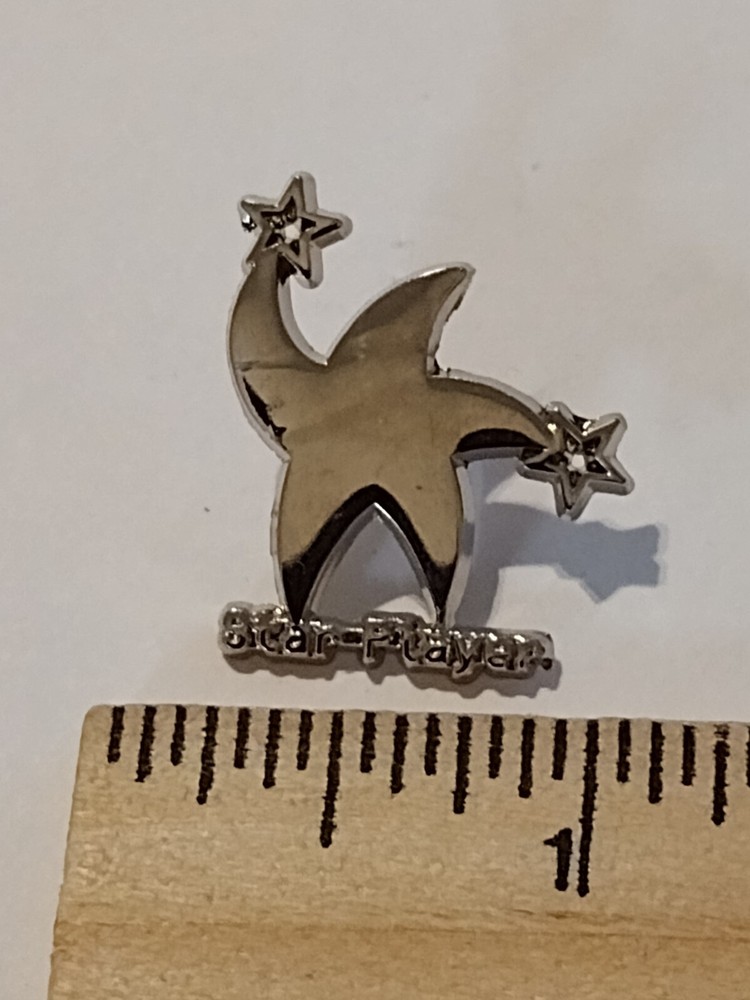 Star Player Silvertone Award Lapel Pin