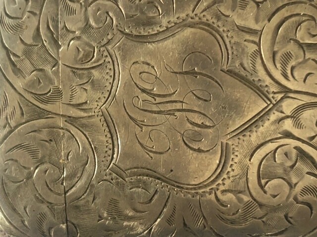 antique silver vesta ,bham 1912