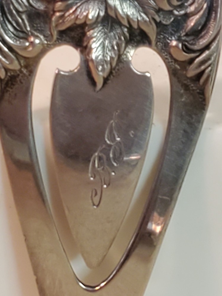 S. KIRK & Sons bookmark, sterling repousse