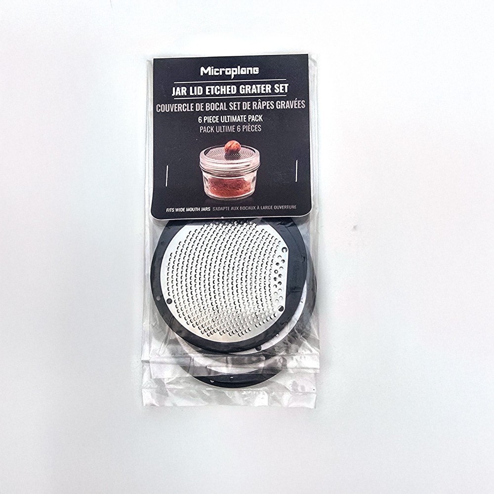 Microplane Ultimate Mason Jar Zester & Grater Lid Set, 6 Pieces