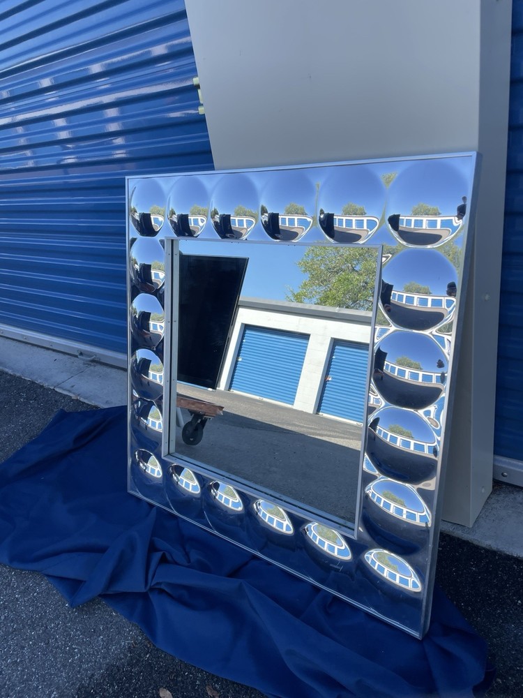 Mid century Modern Turner Large Bubble Mirror Space Age 36” Square STUNNING!!!