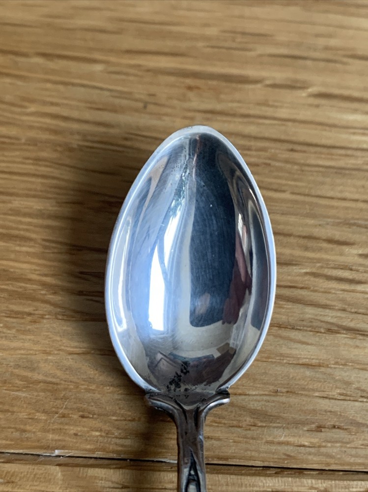 Mocha Spoon Espresso Spoon Floral Pattern 800 Silver