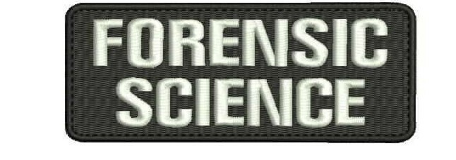 FORENSIC SCIENCE embroidery patch 2x5 hook