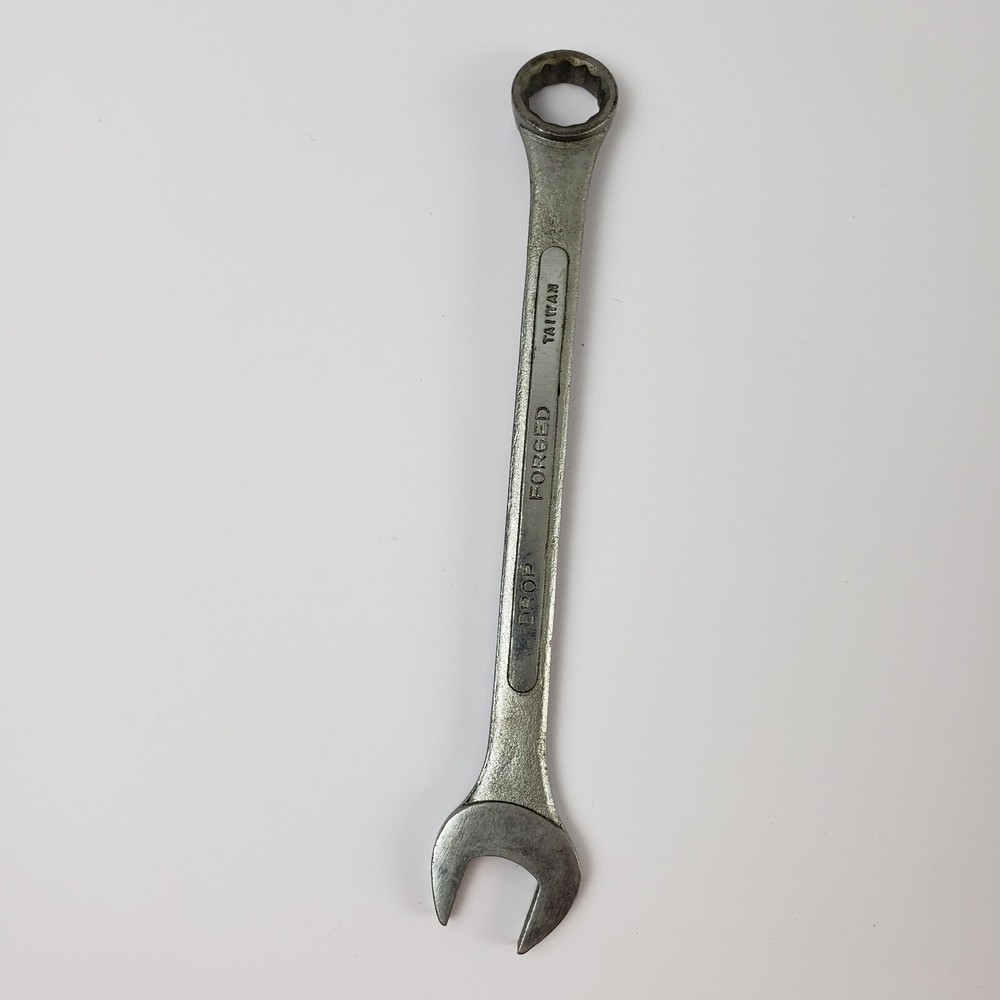 Drop Forged Combination Wrench 7/8 Silver Taiwan Tool Hardware 11" Long