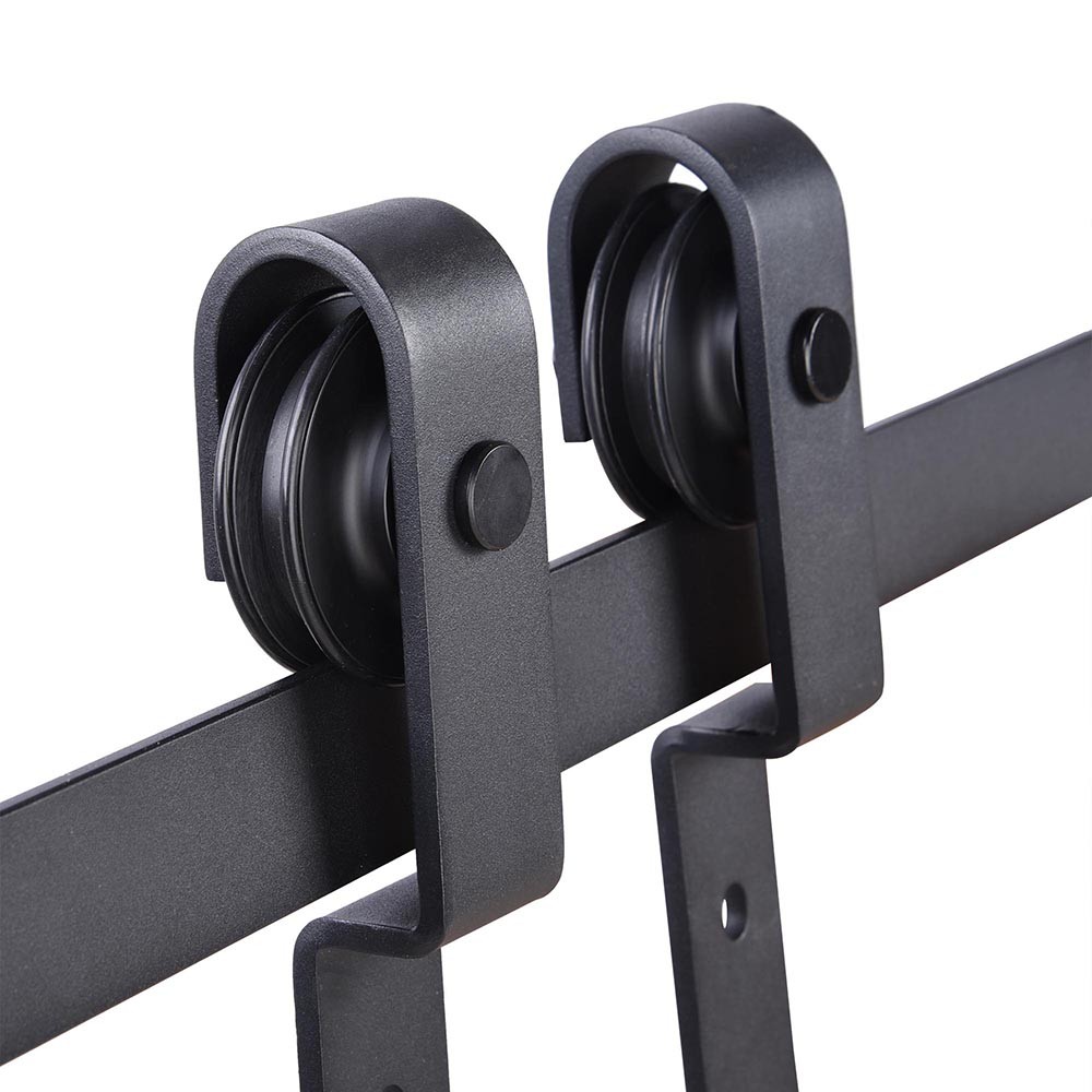 6.6ft Sliding Track Bypass Door Hardware Kit