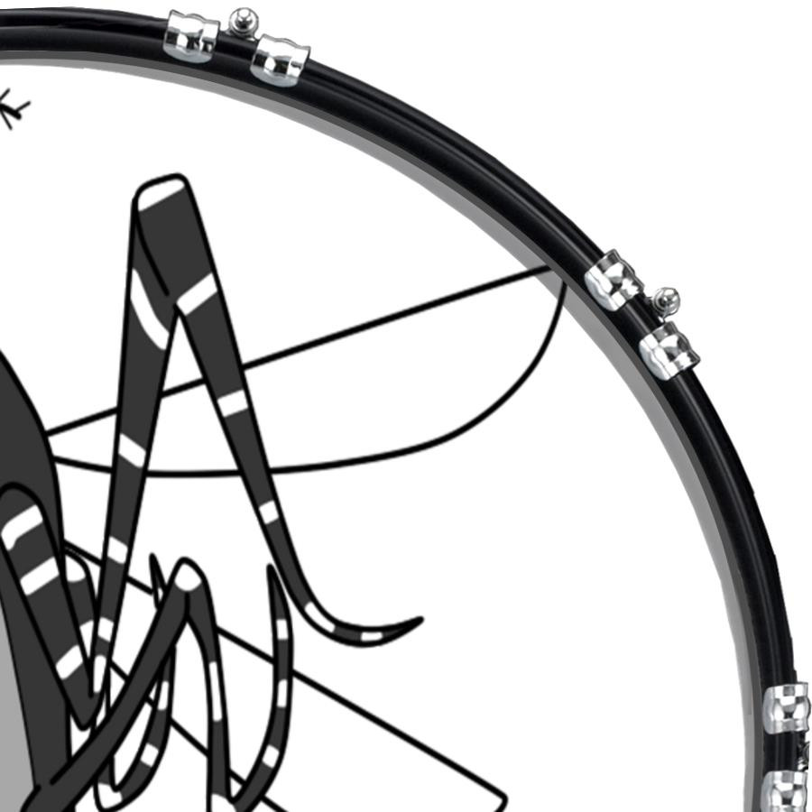 20" Custom Bass Kick Drum Front Head Graphical Crazy Mozzy