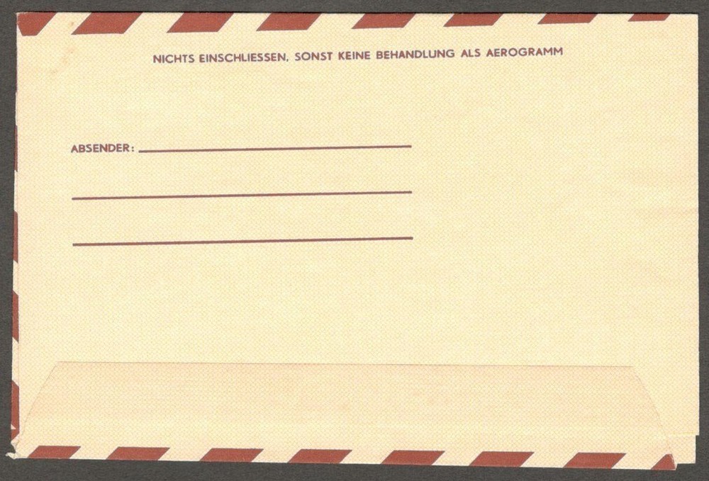 (AOP) Austria 1954 2.80s brown aerogramme